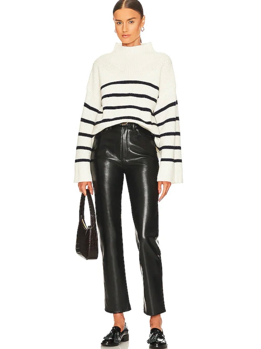 Agolde Black Leather Pants